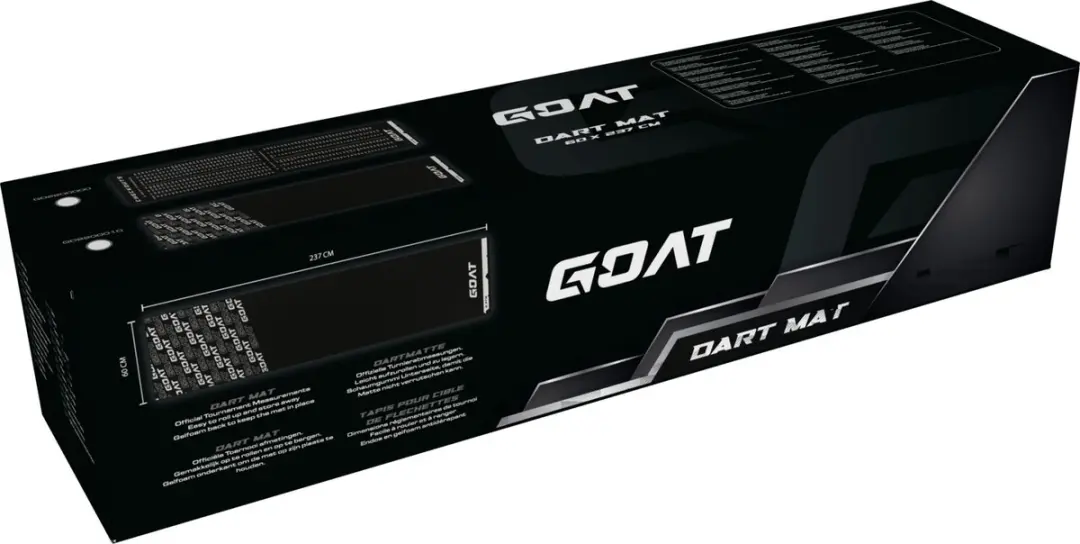 goat Carpet Dartmat GD2200010 - 241x60cm - Zwart/Wit