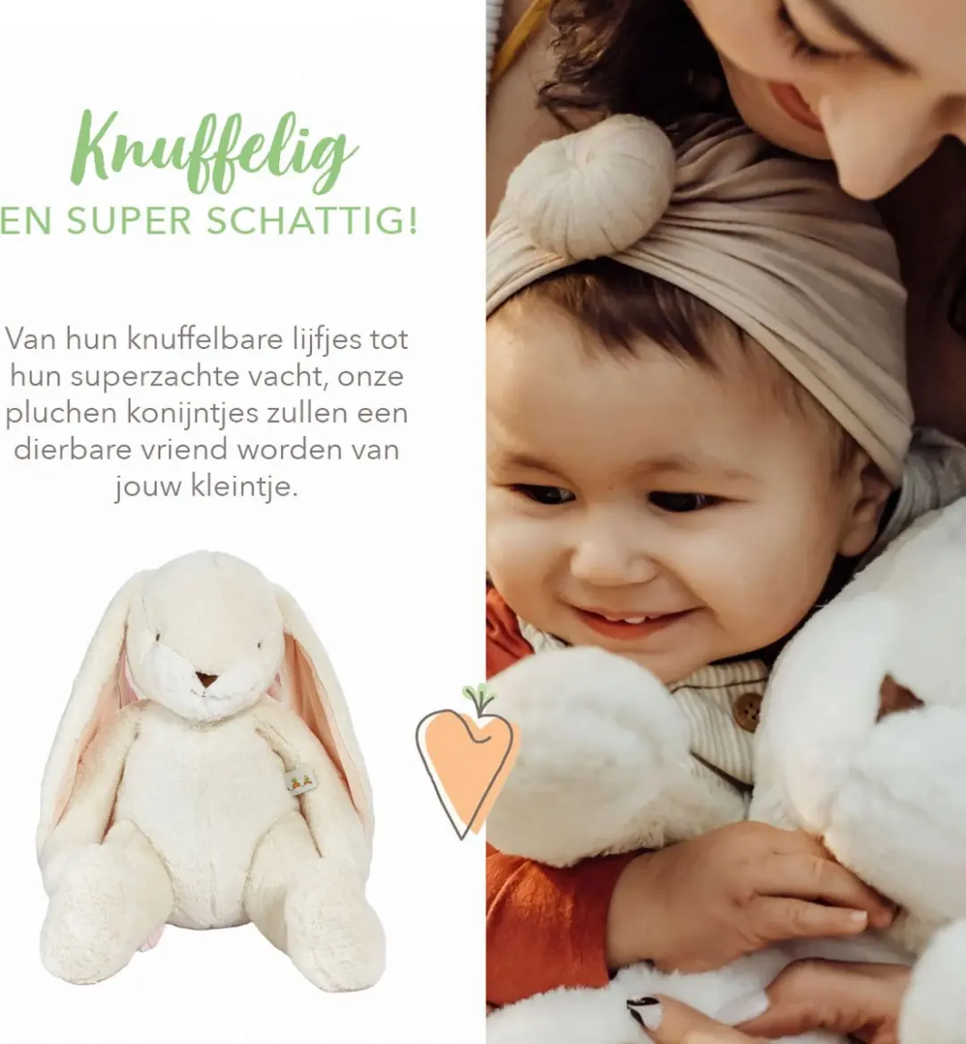 Bunnies By The Bay Nibble Konijn 46cm - Crème