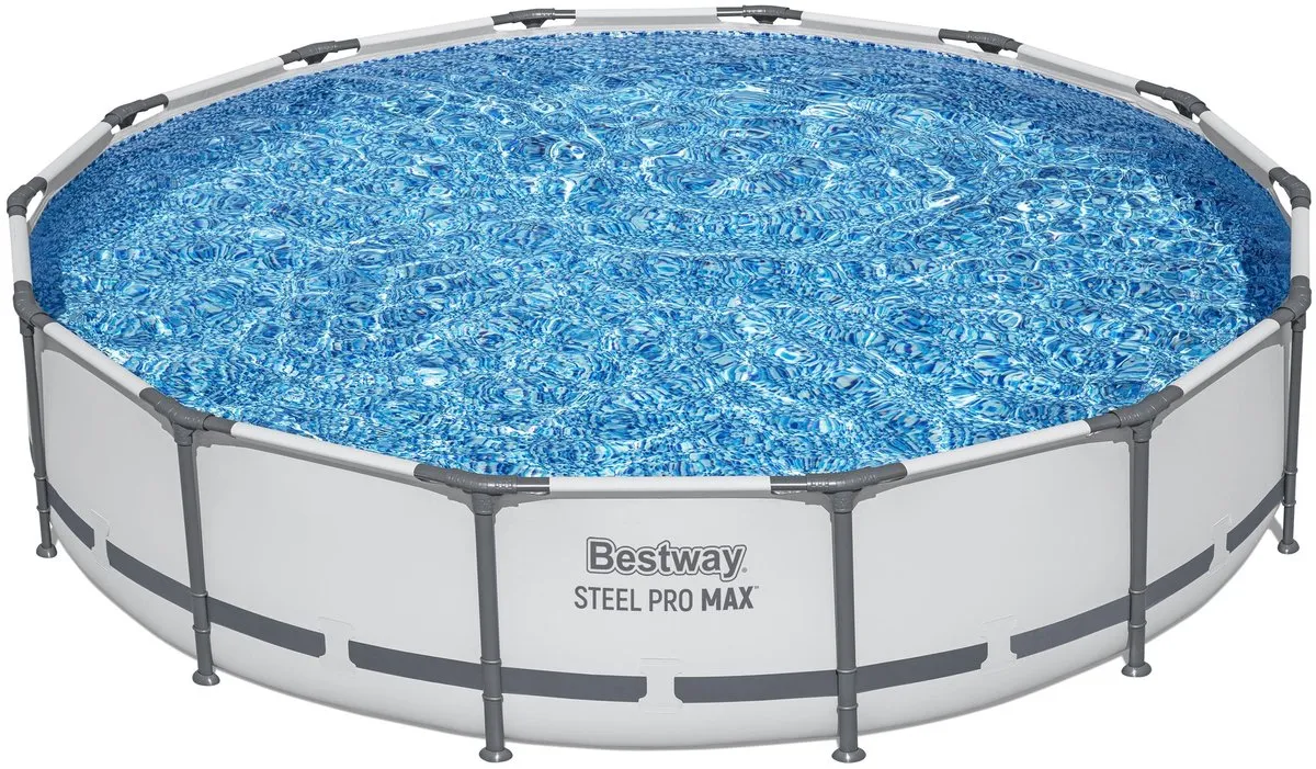 Bestway Steel Pro Max Opzetzwembad Ø427x84cm - Grijs/Blauw