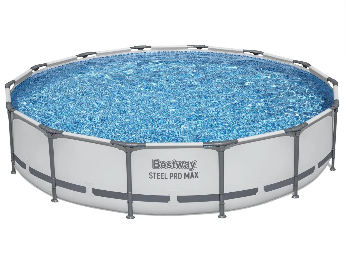Bestway Steel Pro Max Opzetzwembad Ø427x84cm - Grijs/Blauw