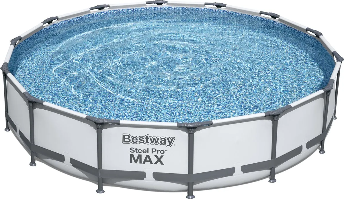 Bestway Steel Pro Max Opzetzwembad Ø427x84cm - Grijs/Blauw