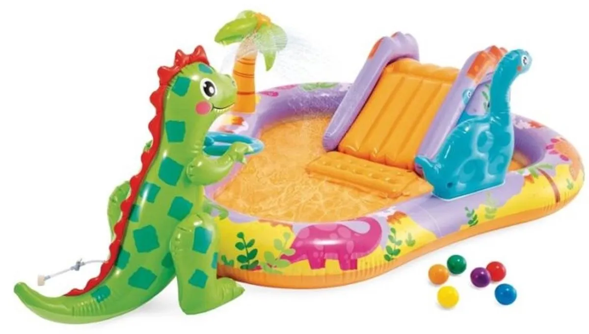 Intex Dino Park Opblaaszwembad 201x157x69cm - 56139NP - Multicolor - afbeelding 6 van 6