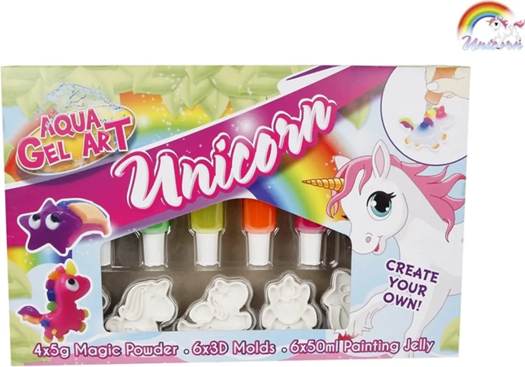 Unicorn 3D Aqua Gel Figuren Set - Multicolor