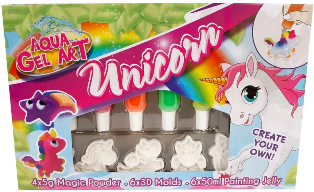 Unicorn 3D Aqua Gel Figuren Set - Multicolor