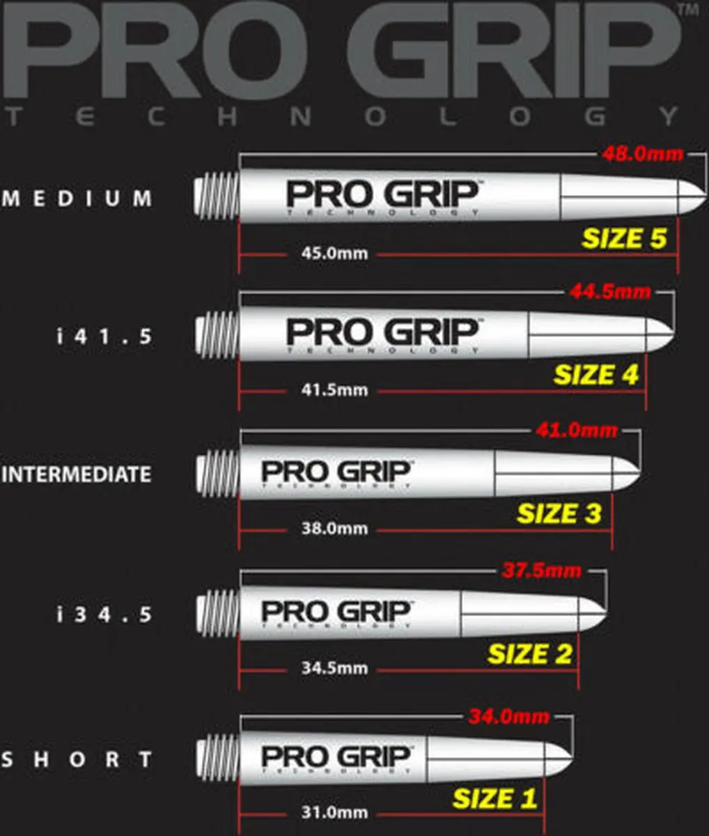 Target Pro Grip Shaft Wit - 3 Stuks
