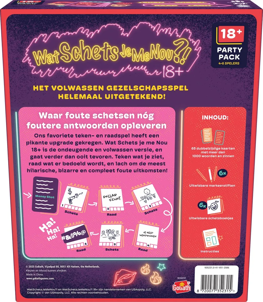 Goliath Wat Schets Je Nou 18+ Tekenspel - 6 Spelers