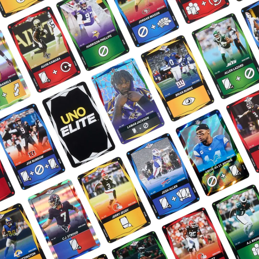 Mattel Games UNO Elite NFL 2025 Core Edition Starter Pack JHG46