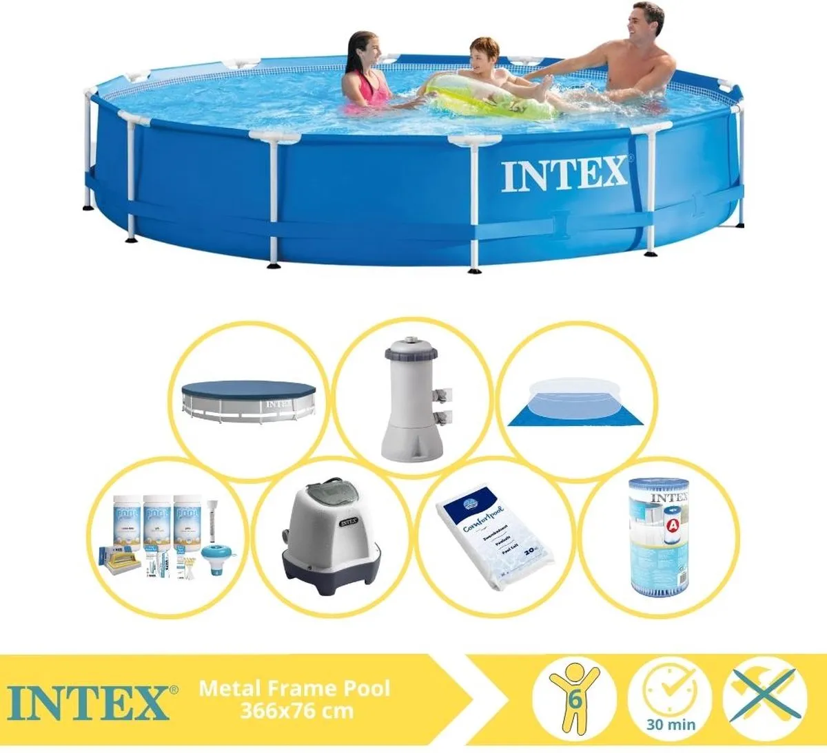Intex Metal Frame Zwembad 366x76cm