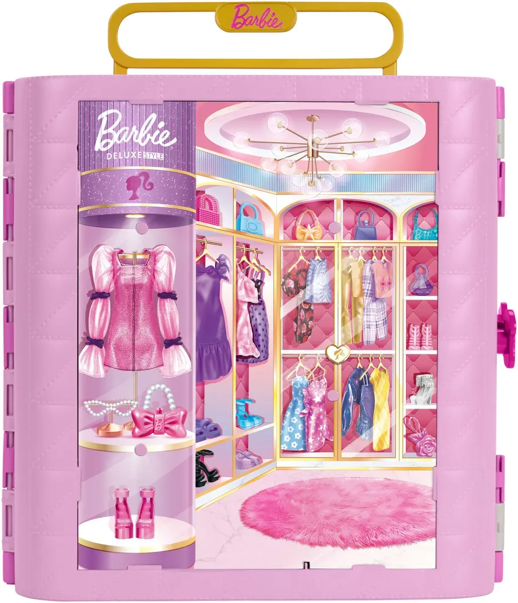 Barbie Spin & Style Kledingkast - Poppenhuisaccessoires - 20 Stuks