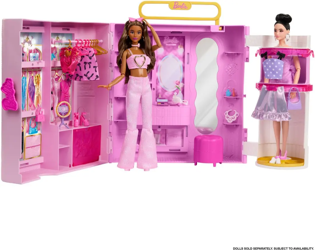 Barbie Spin & Style Kledingkast - Poppenhuisaccessoires - 20 Stuks