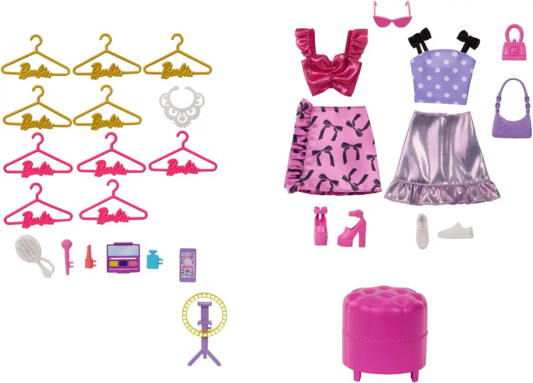 Barbie Spin & Style Kledingkast - Poppenhuisaccessoires - 20 Stuks - afbeelding 6 van 6