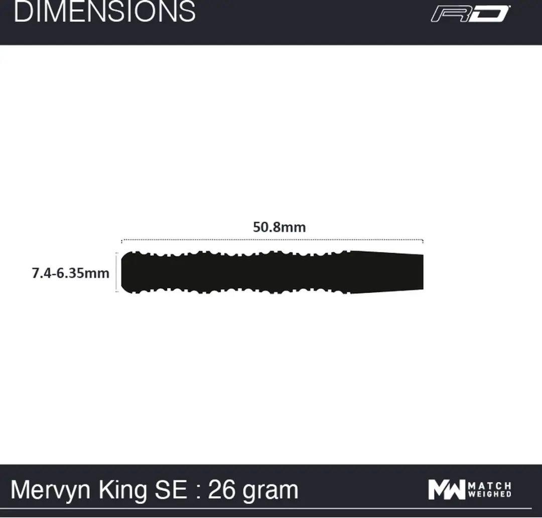 Winmau Mervyn King Special Edition Dartpijlen - 3 Stuks - Multi