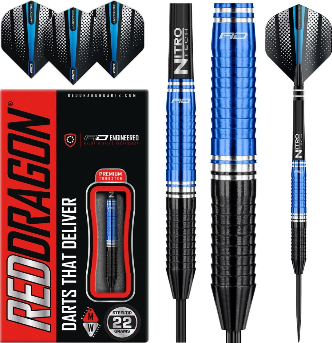 Red Dragon Razor Edge ZX-3 Dartpijlen - 3 Stuks - ZwartBlauw