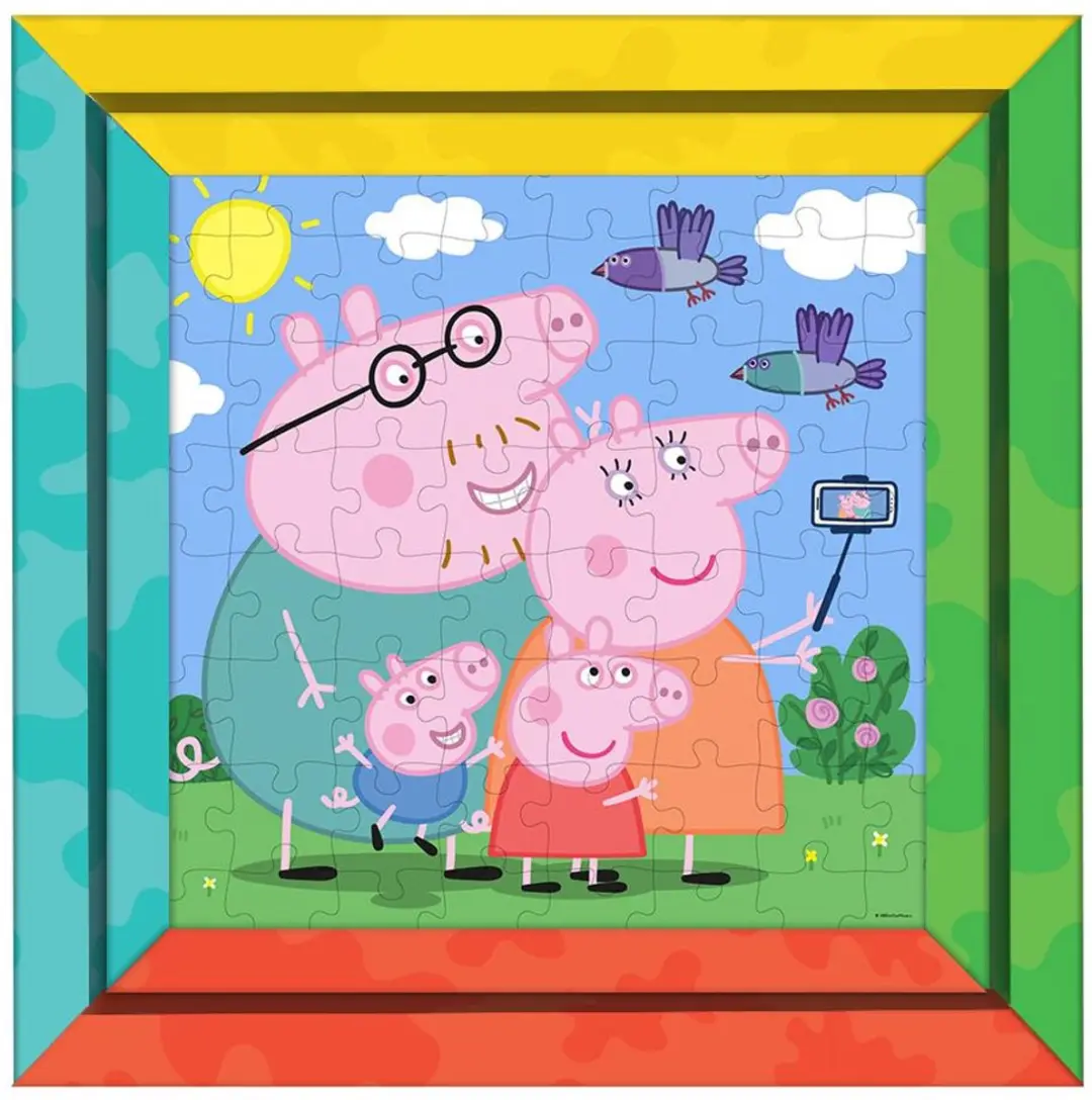 Peppa Pig Kleur & Puzzel Frame 64 Stuks