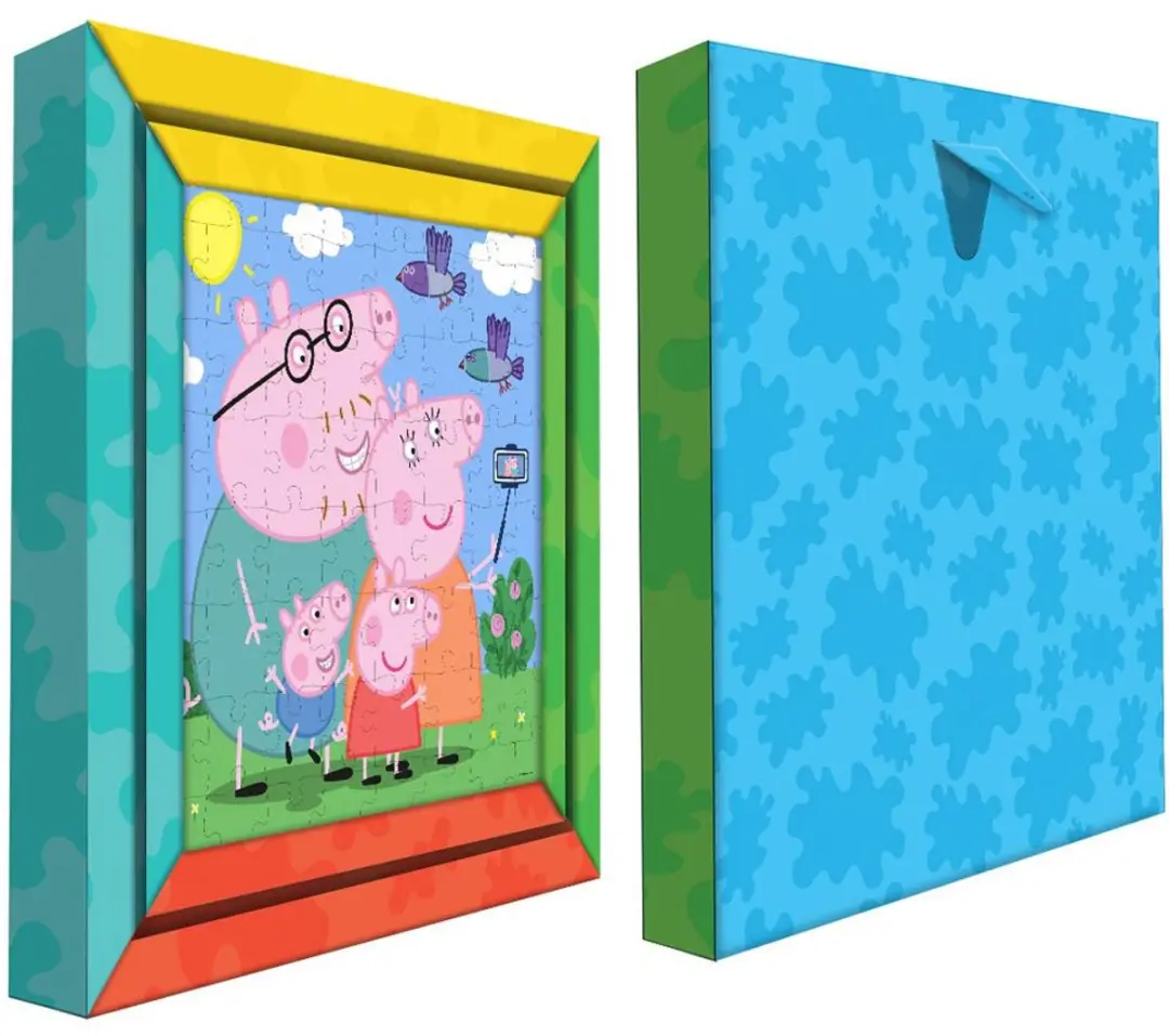Peppa Pig Kleur & Puzzel Frame 64 Stuks - 27x27cm - Multicolor
