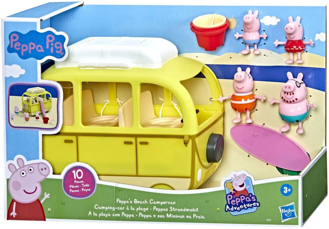 Peppa Pig Peppa's Strand Camper Speelfigurenset F36325L1 - Multikleur