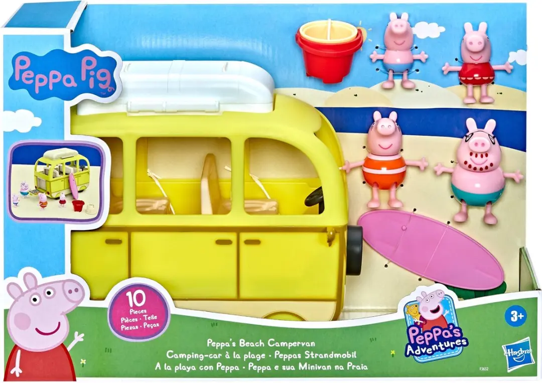 Peppa Pig Peppa's Strand Camper Speelfigurenset F36325L1 - Multikleur