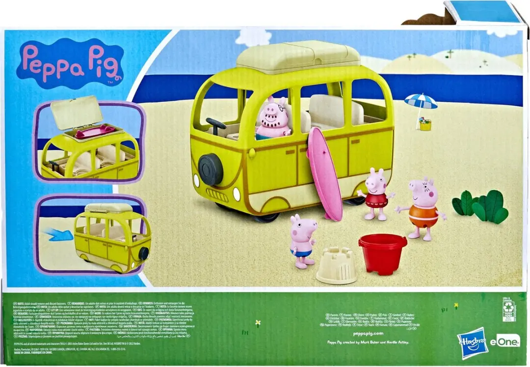 Peppa Pig Peppa's Strand Camper Speelfigurenset F36325L1 - Multikleur