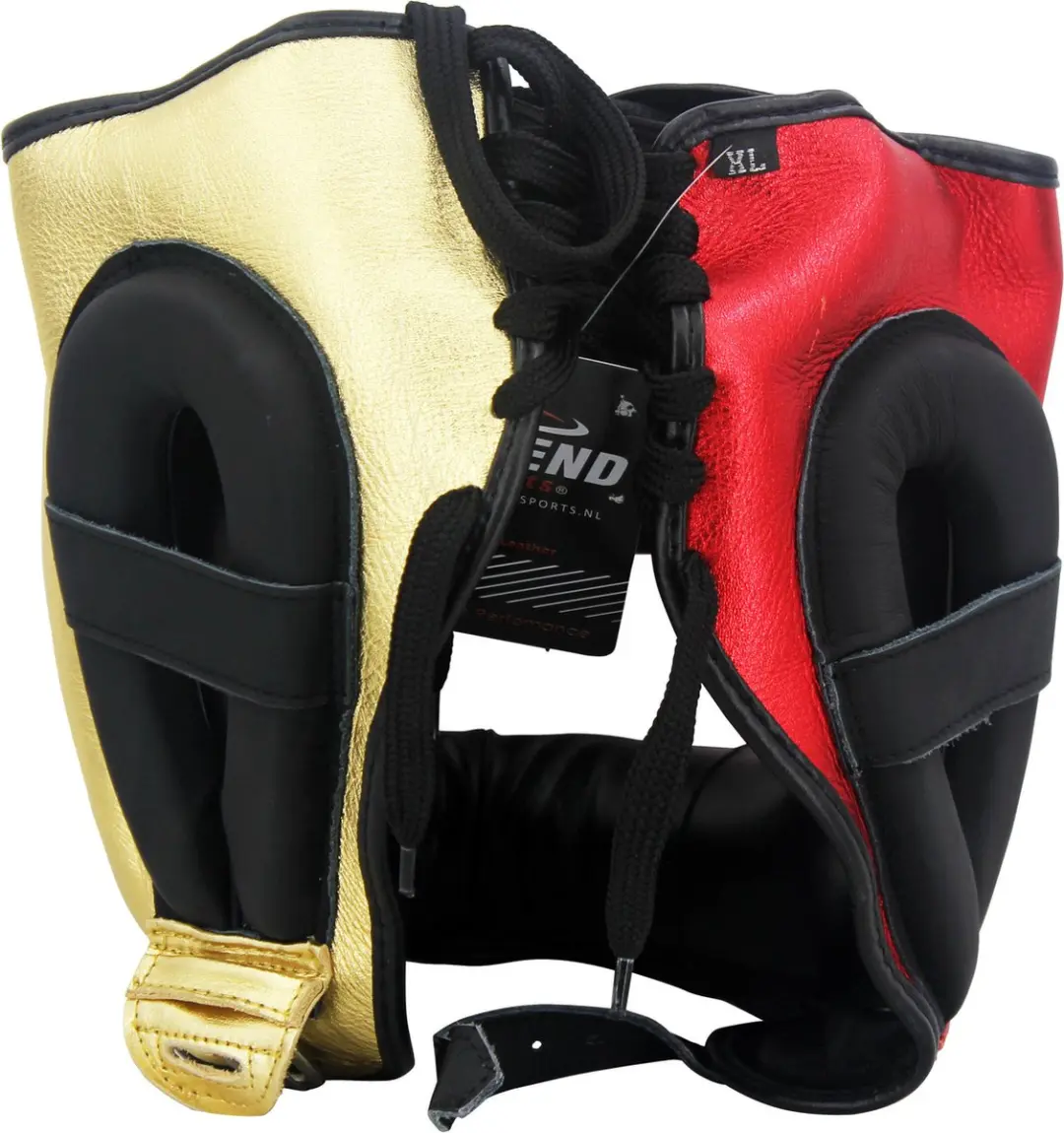 Legend Golden Boy M Hoofdbeschermer + Neusbeschermer - Rood/Goud