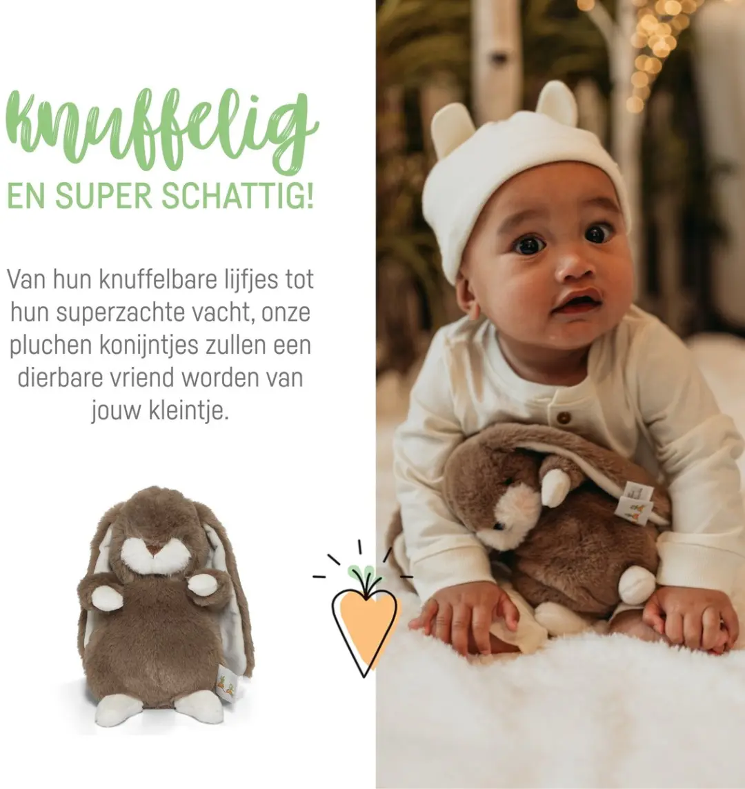 Bunnies By The Bay Nibble Knuffel - Caramel - 20 cm