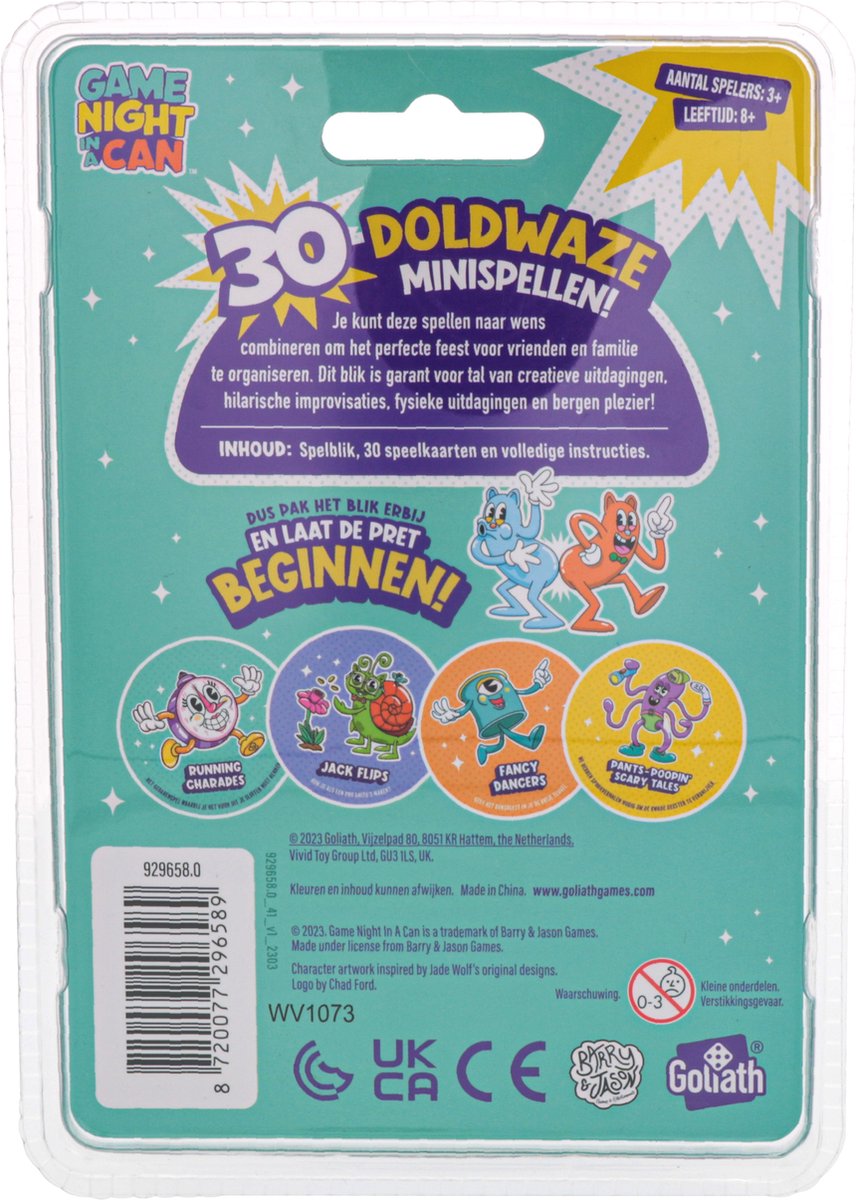 Goliath Game Night In A Can Blister - Kaartspel - Partyspel - Ook Met Grote Groepen Te Spelen!