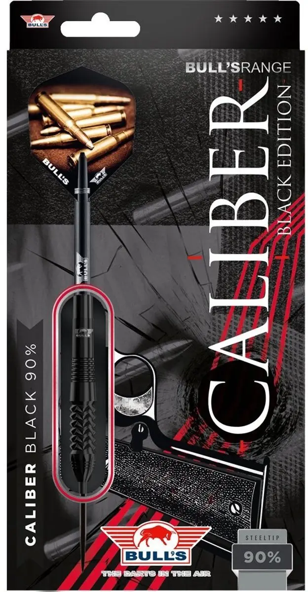 Bull's Caliber Black Dartpijlen 22g - 3 Stuks