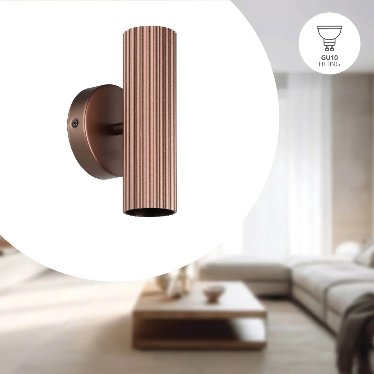 Eglo Portillo Wandlamp GU10 - 5W - Brons