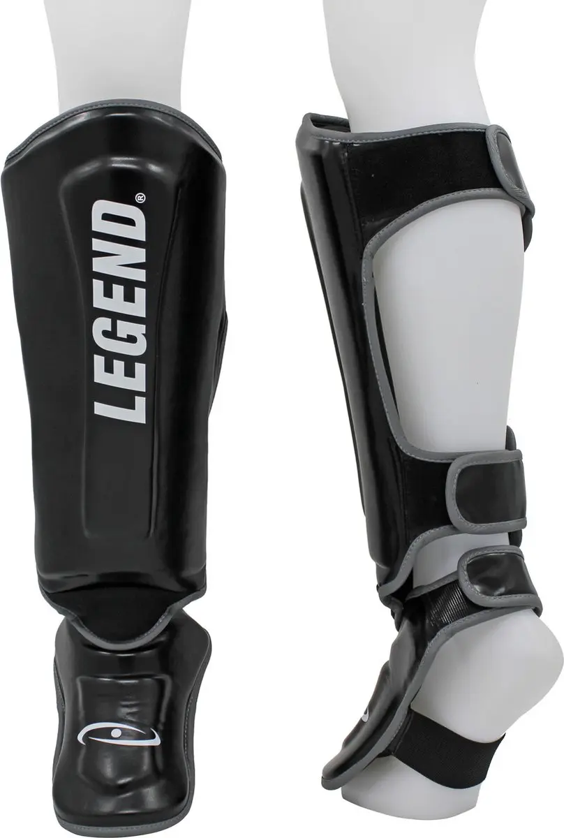 Legend Kickboks Scheenbeschermers Protect Plus - Zwart/Wit - XS