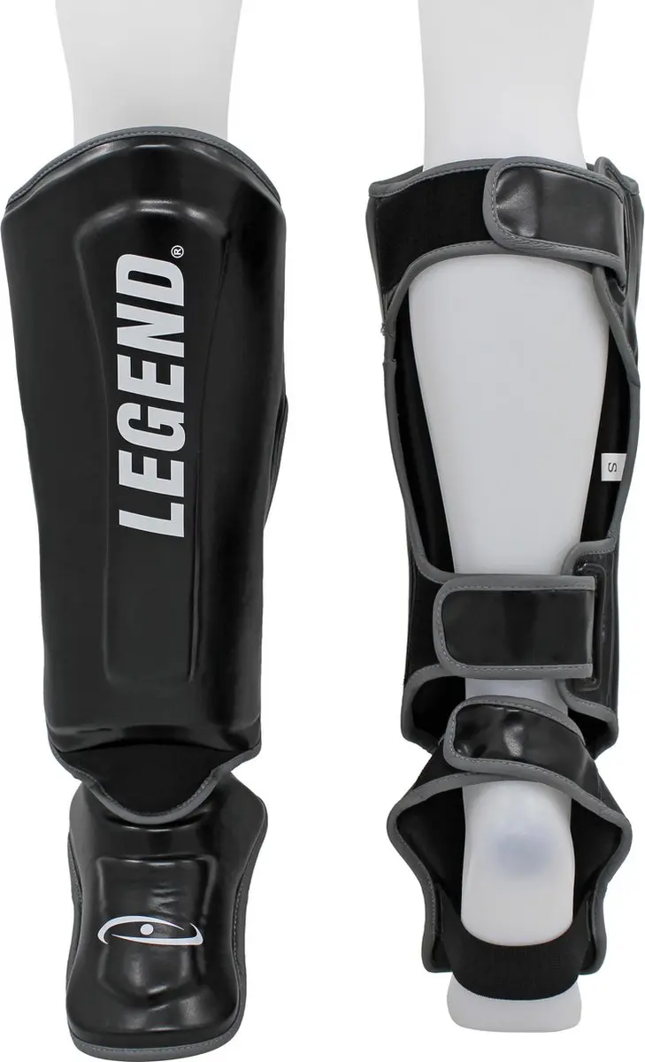 Legend Kickboks Scheenbeschermers Protect Plus - Zwart/Wit - XS