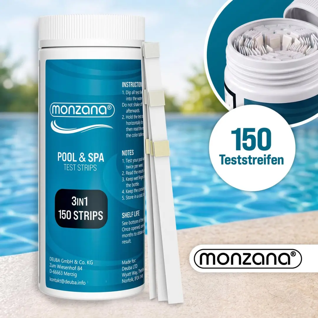 Monzana Chloordrijver met Thermometer - 150 Teststrips