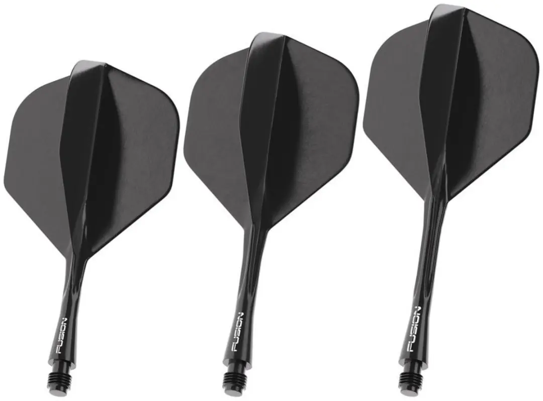 Winmau Fusion Solid Black NO2 Dartvleugels
