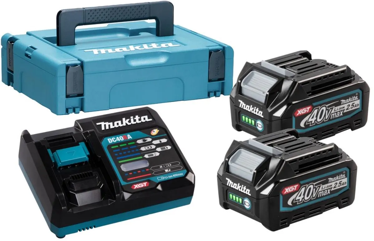 Makita 191J81-6 Set - 2x 40V XGT 2,5Ah Accu + Lader