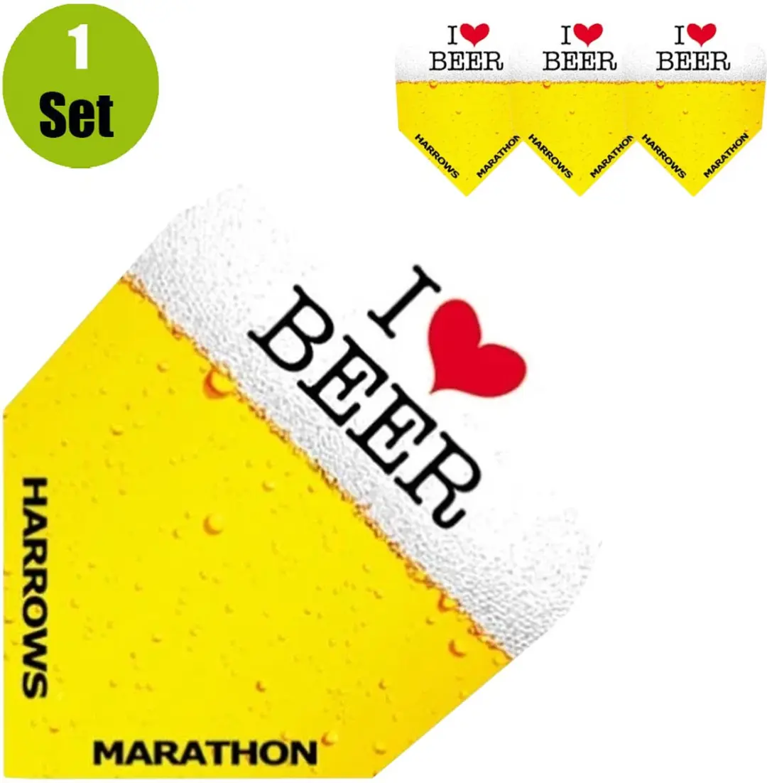 Harrows Marathon Flight 1526 Aura - Wit/Geel - 3 Stuks