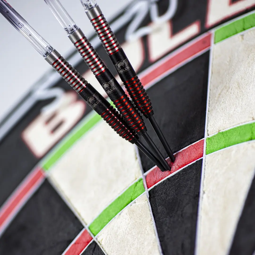 Bull's Phantom Grip Soft Tip Dartpijlen 90% Tungsten - Rood - 22g - 3 Stuks
