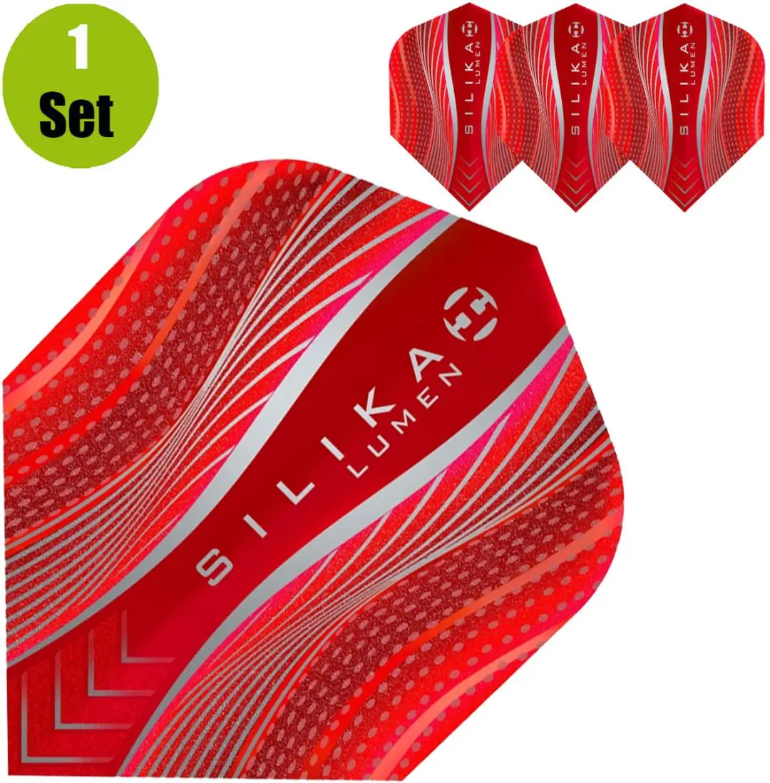 Harrows Silika Lumen Dartflights 194883 - 3 Stuks - Rood