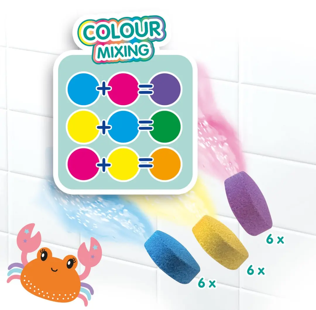 SES Creative Badkleurtabletten 13052 - 18 Stuks - Meerkleurig