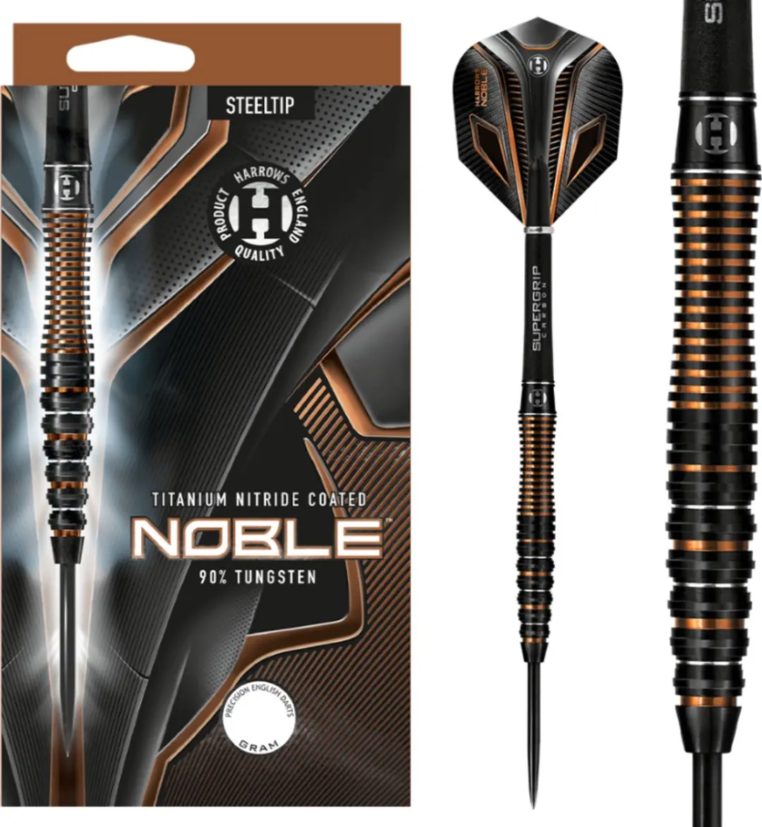 Harrows Noble 90% Tungsten 25gr - 3 Stuks - Zwart/Oranje - afbeelding 6 van 6