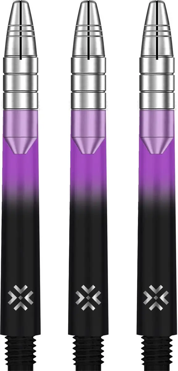 Bullet Shaft Alu HD 41mm - Paars/Zwart/Zilver - 3 Stuks