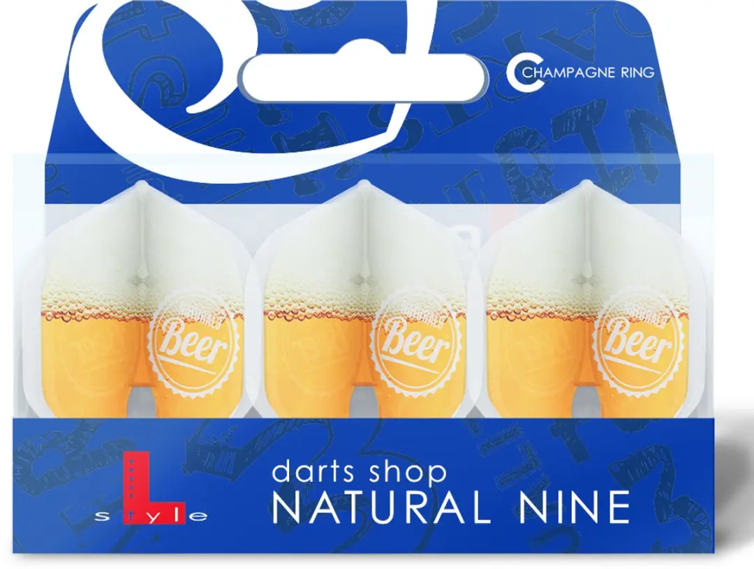 L-Style Champagne L1 N9 Love Beer Dart Flights - 3 Stuks