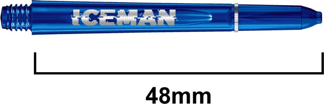 Red Dragon VRX Iceman Blue Dart Shafts TC638 - 3 Stuks