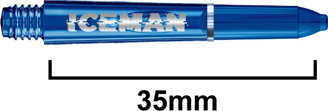Red Dragon VRX Iceman Blue Dart Shafts TC638 - 3 Stuks