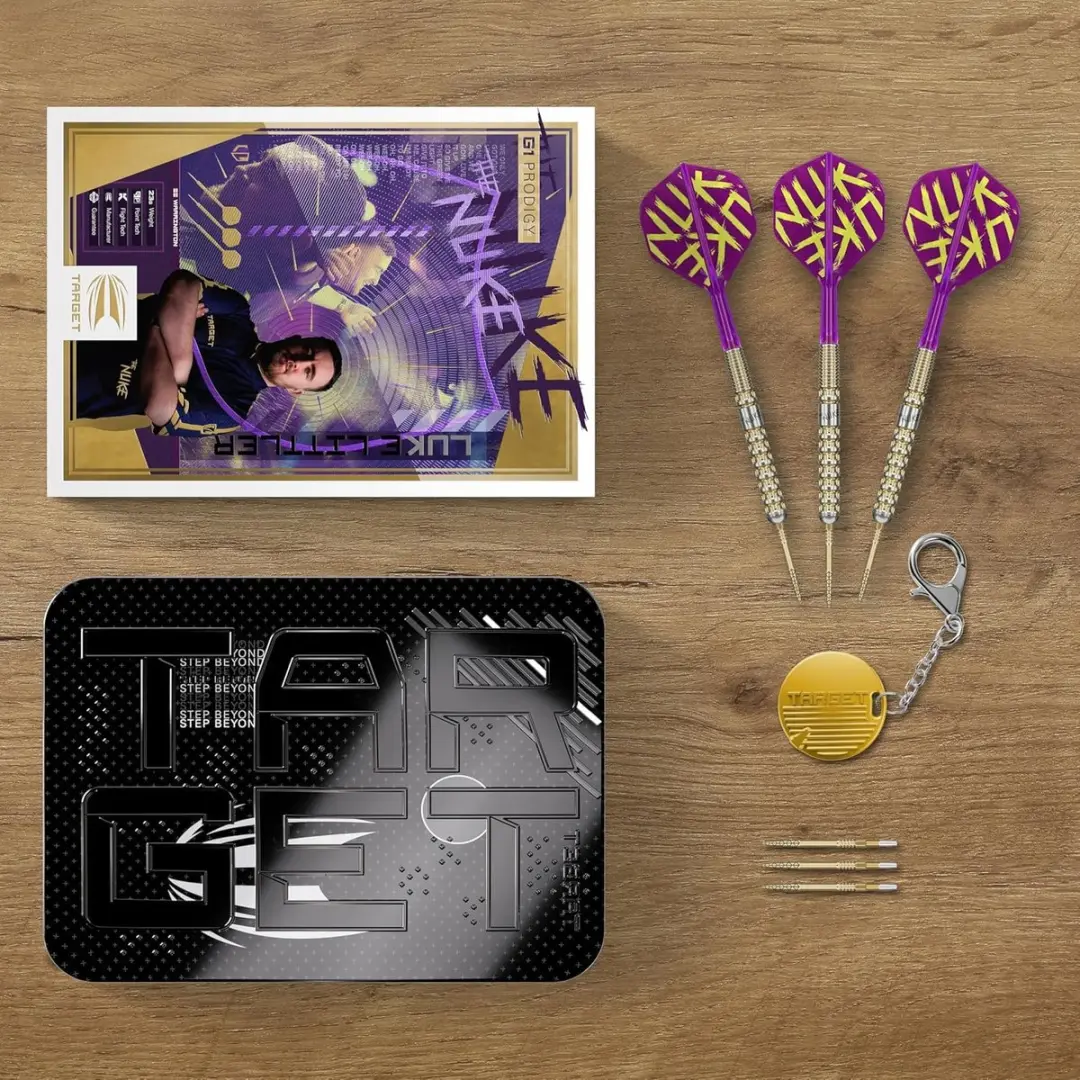 Target Luke Littler Gen 1 Prodigy Darts 22G - 90% Tungsten - 3 Stuks