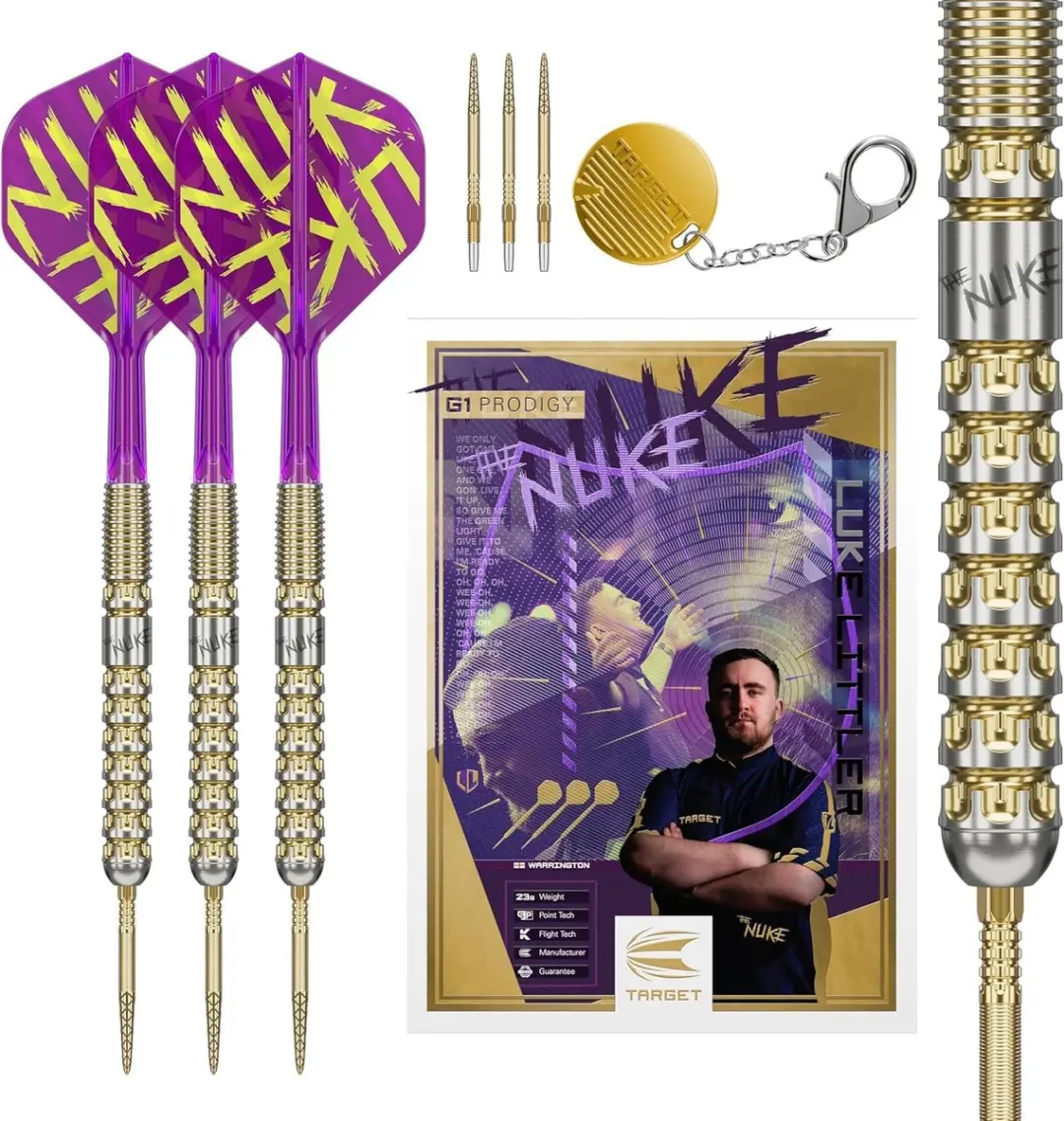 Target Luke Littler Gen 1 Prodigy Darts 22G - 90% Tungsten - 3 Stuks
