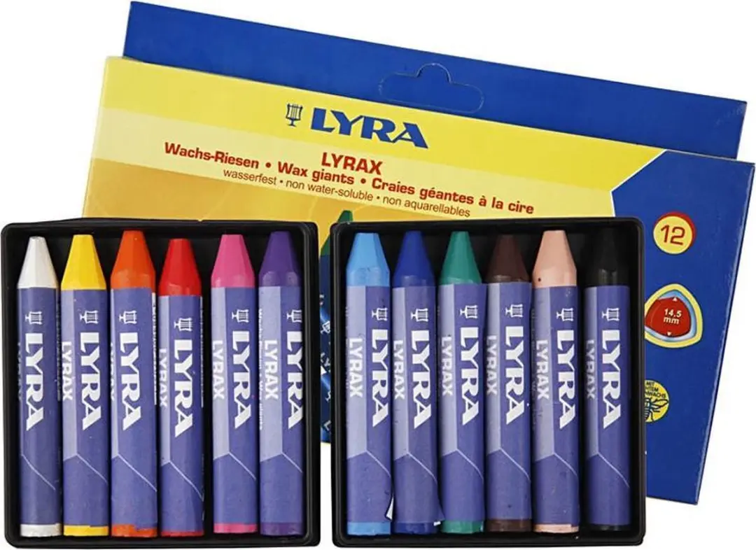 Lyra Waskrijt Diverse kleuren - 12 Stuks