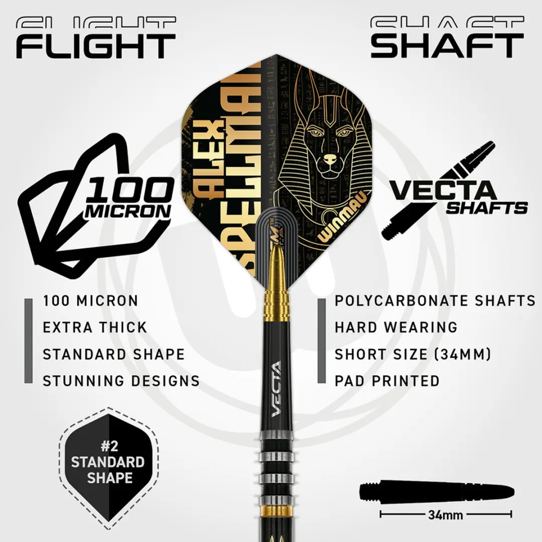 Winmau Alex Spellman 90% Soft Tip Darts - 3 Stuks - afbeelding 4 van 5