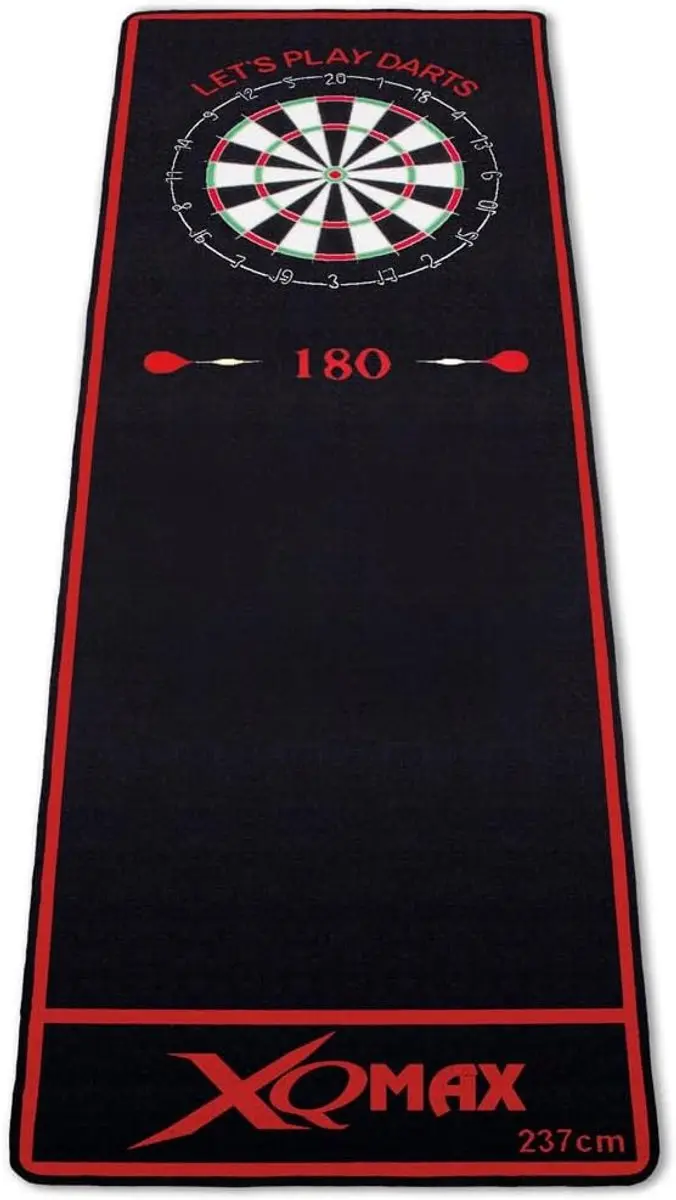 XQMax Carpet Dartmat QD2400000 - 237x80cm - Rood/Zwart