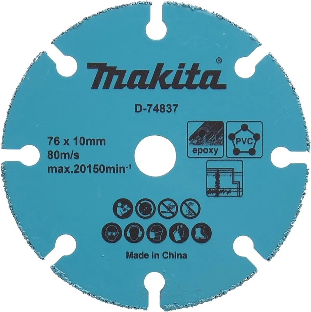Makita D-74837 Doorslijpschijf 76mm