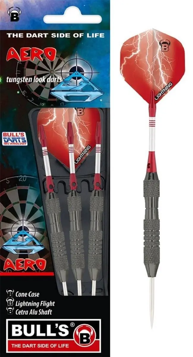 Bull's Dartpijlen Aero Steeltip 23g - Antraciet - 3 Stuks