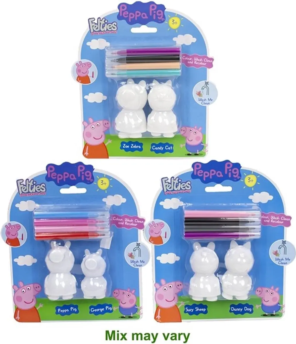Peppa Pig Dubbelpak Viltjes - Assorti