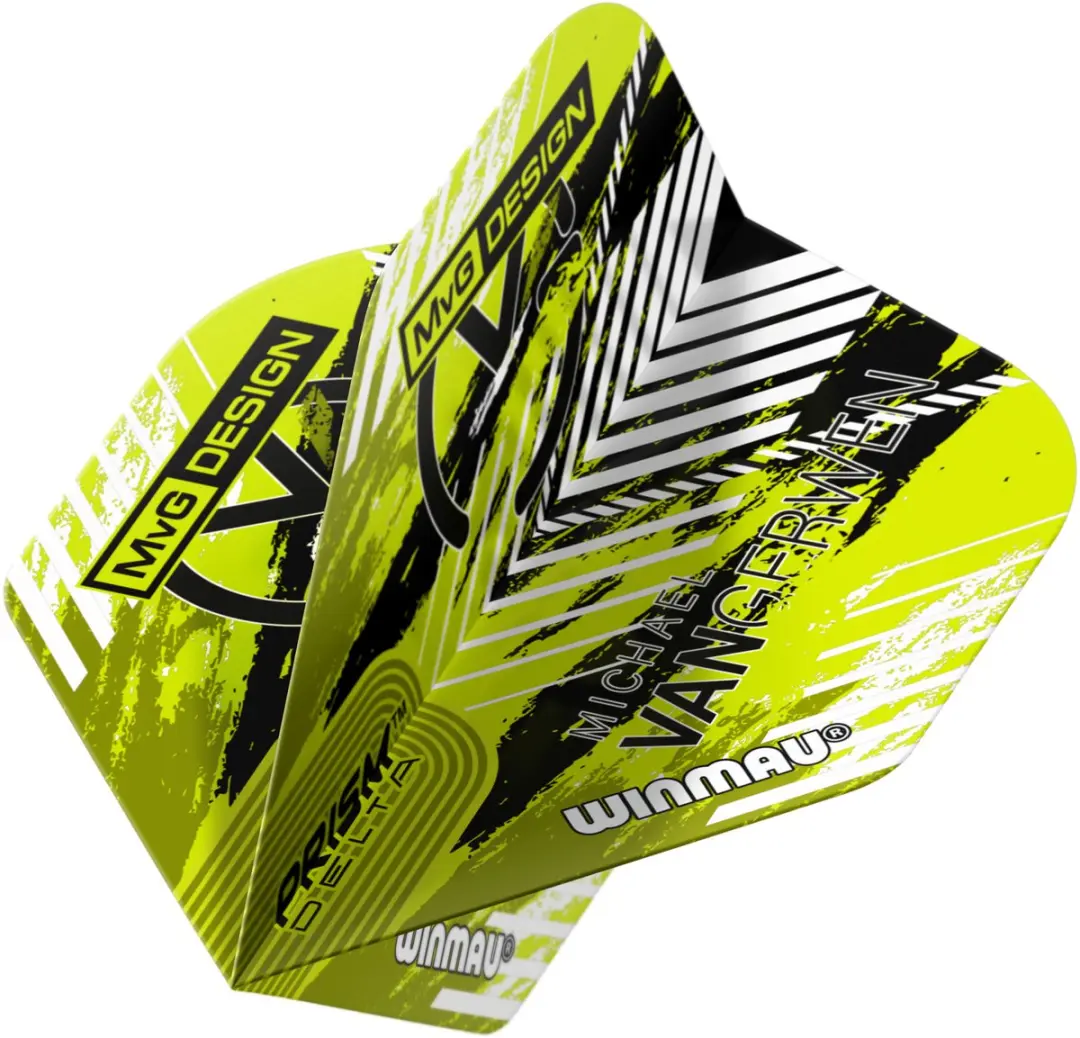 Winmau Prism Delta MVG Dart Flights - 3 Stuks - Groen/Wit/Zwart
